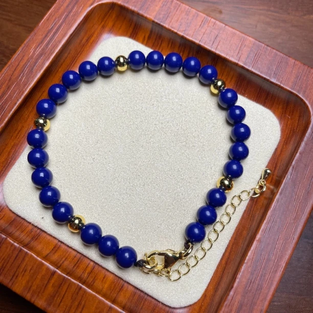 【艺品堂】情缘 6mm青金手链-单圈手工设计款达人