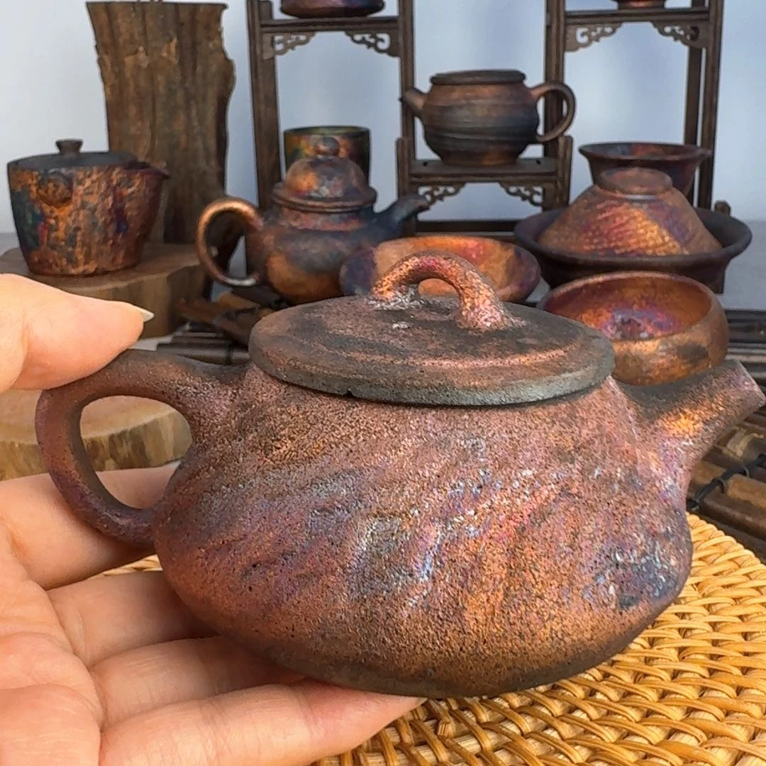 家***女荥经黑砂炸福利石瓢壶15
