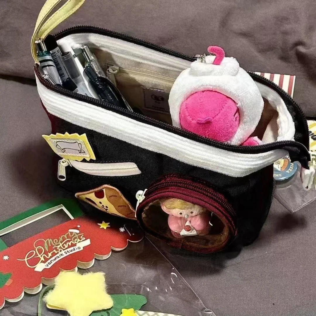 芝士披萨高颜值食物痛包大容量学生文具盒 笔袋