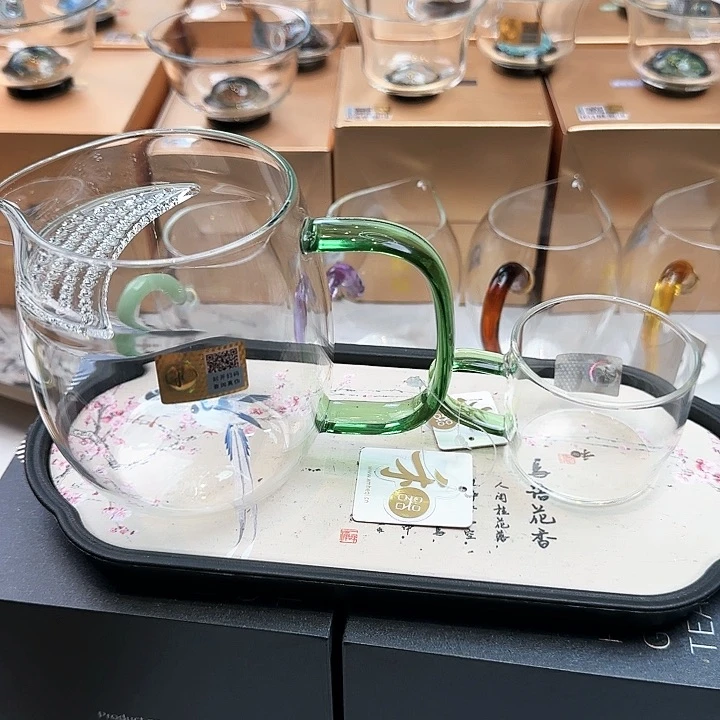 禾器澄然月牙款湖绿色加小杯