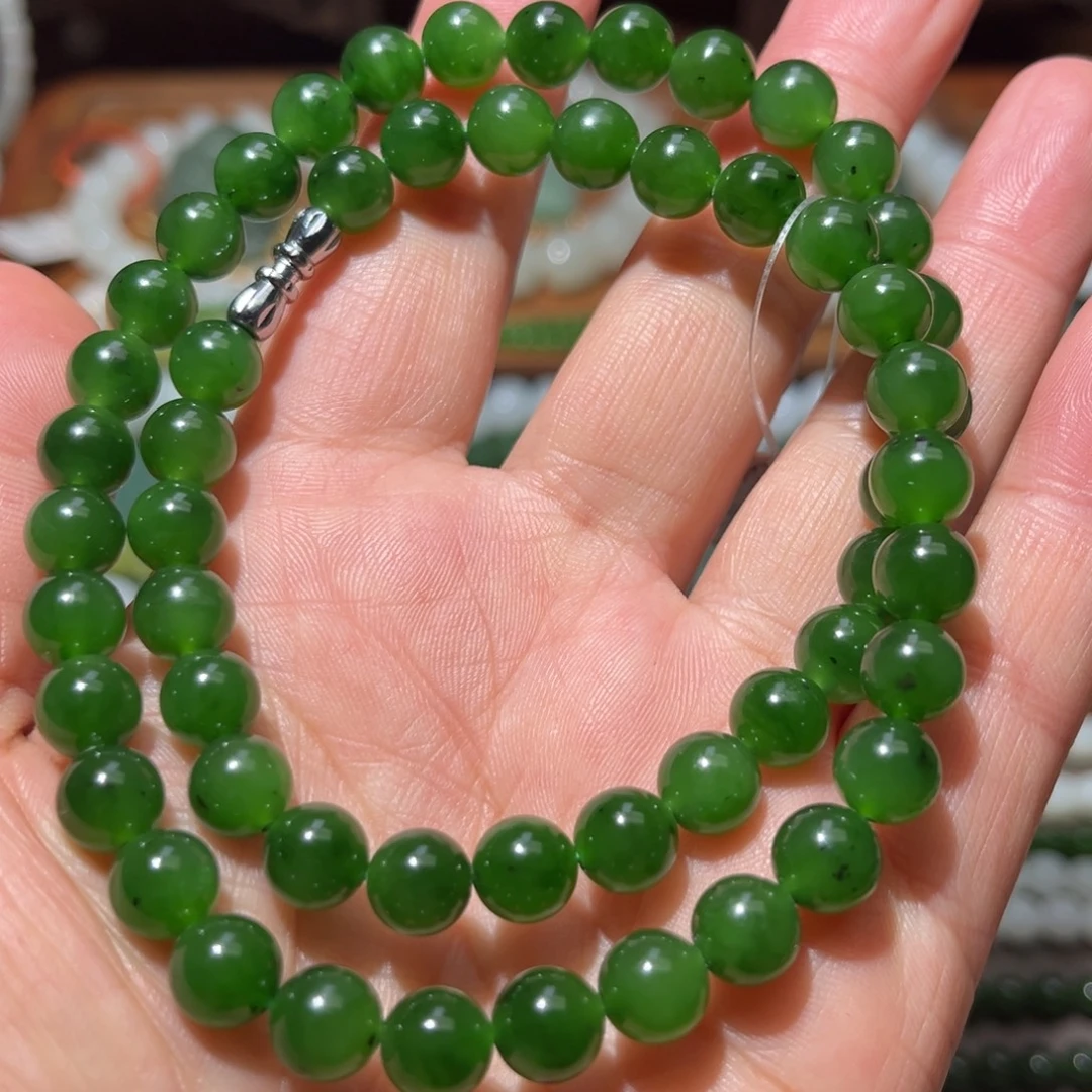 和田玉未镶嵌手链碧玉卡8