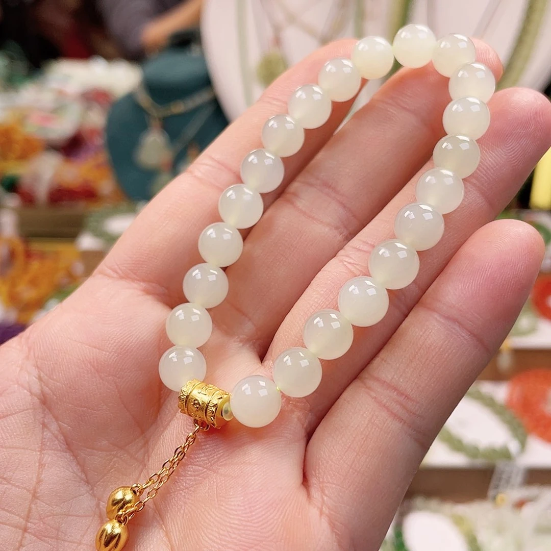 和田玉手链未镶嵌8