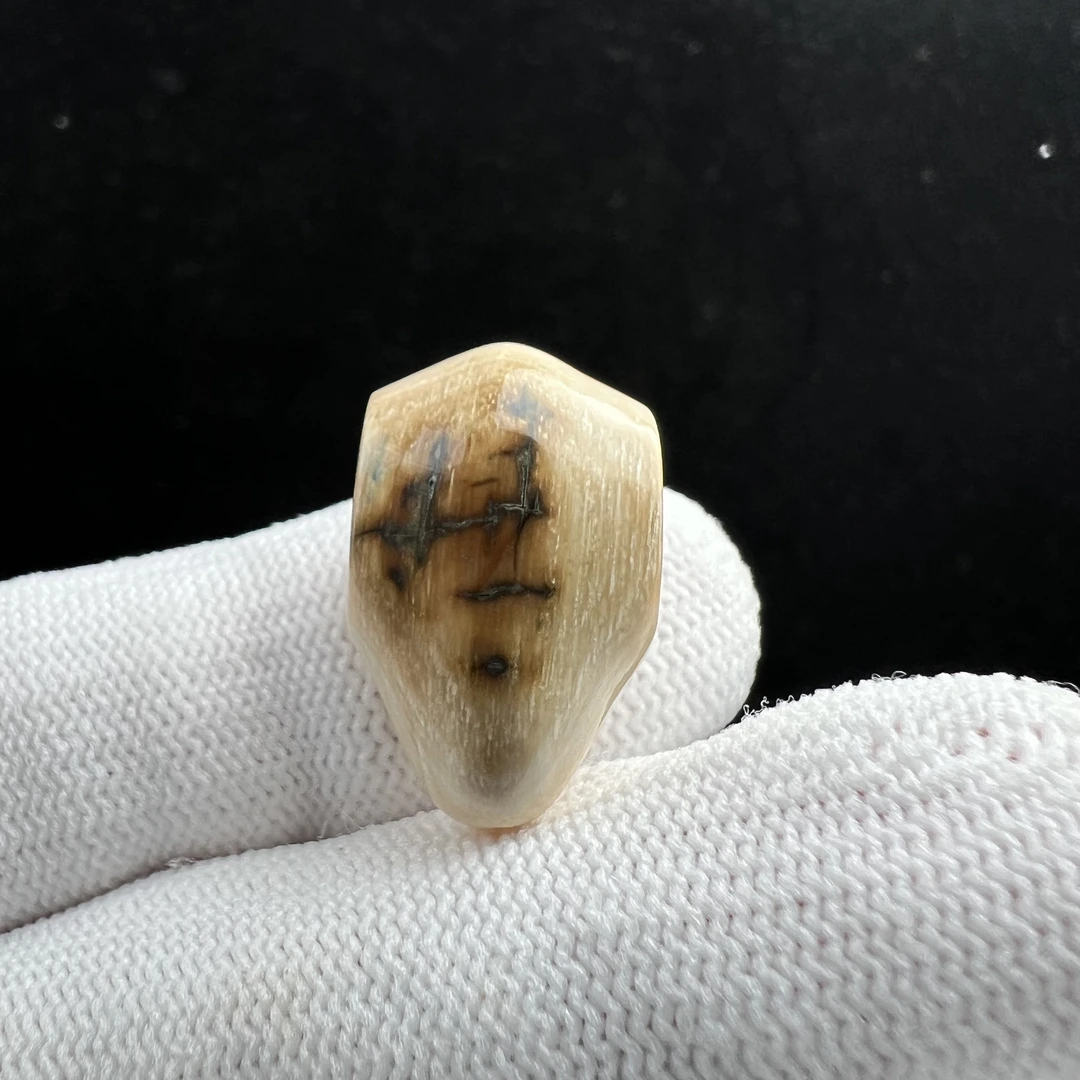 D4368天然猛犸牙 三通 13.5*22mm支持鉴定 假一罚四