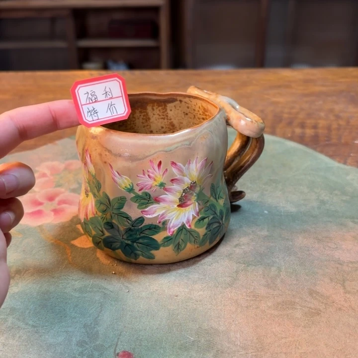 柴烧纯手工手绘陶瓷