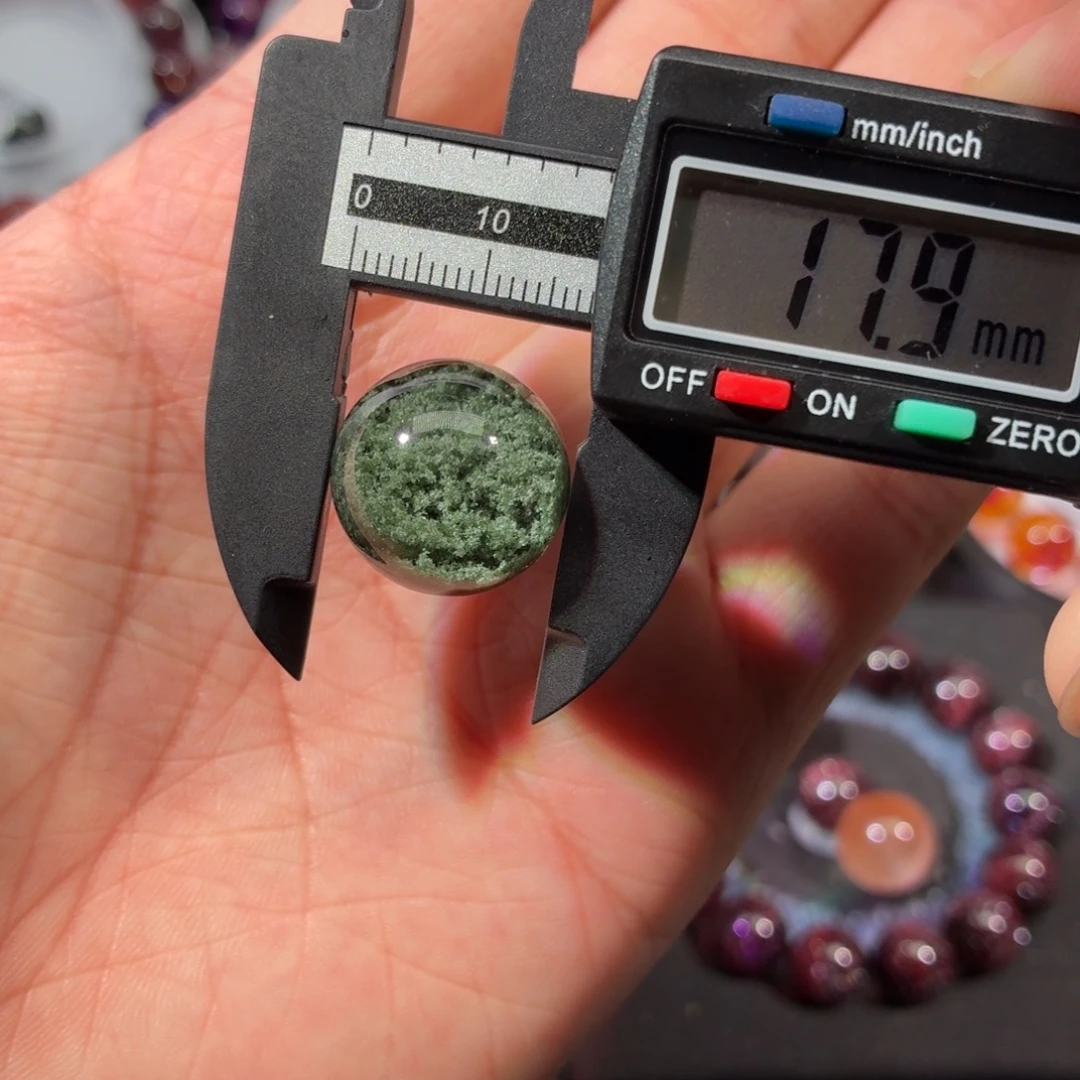 水晶未镶嵌珠宝半成品绿幽灵聚宝盆