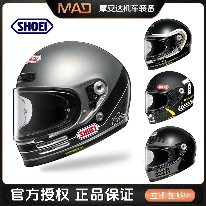 SHOEI日本进口Glamster复古全盔轻量化小巧盔体哈雷攀爬拿铁踏板