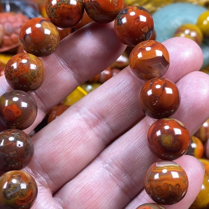 玛瑙/玉髓手链未镶嵌大*珠