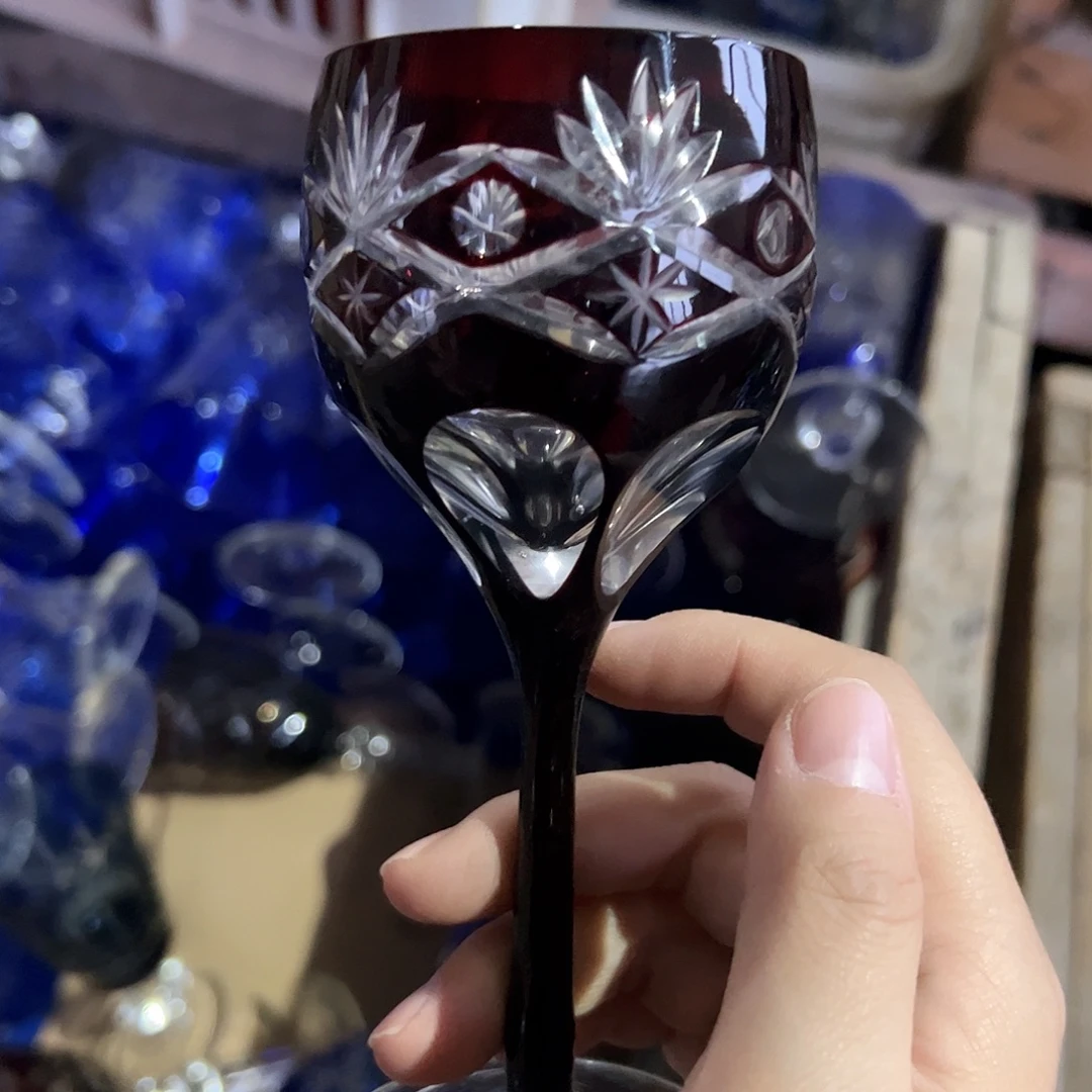 水晶玻璃平底款微瑕一个
