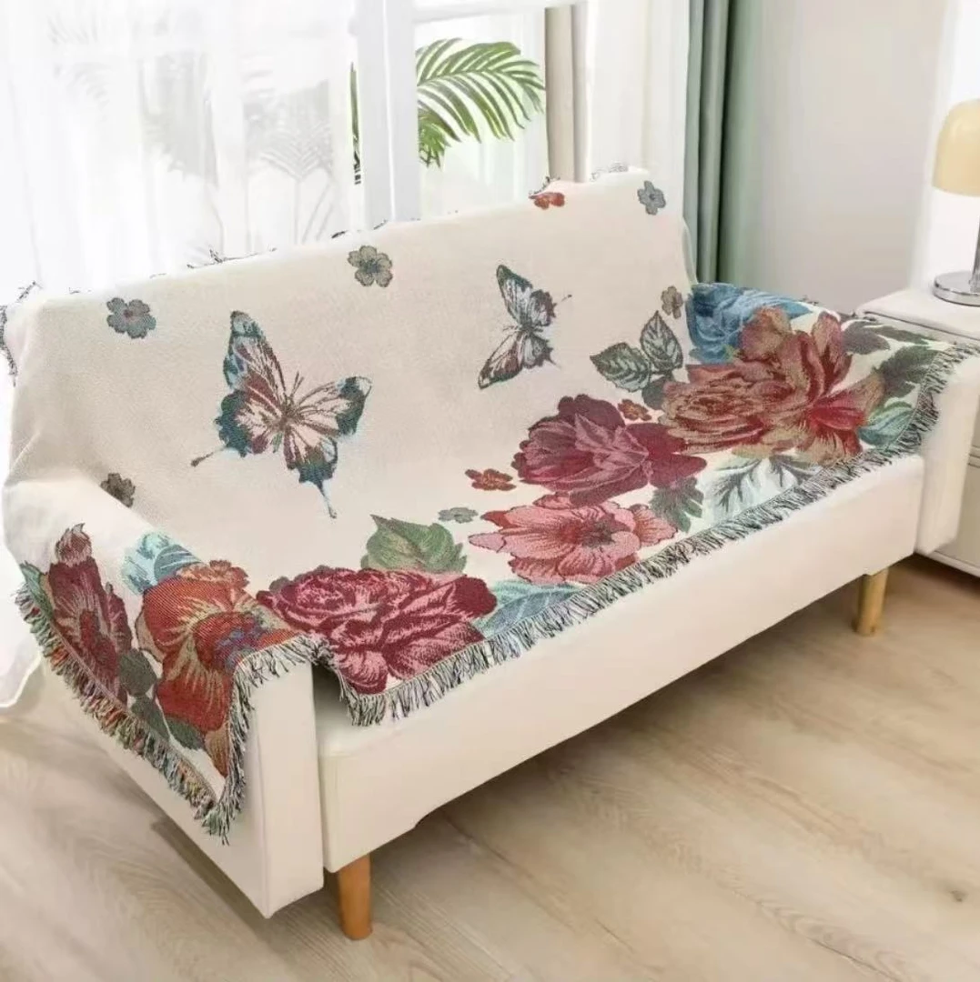 【双人】蝴蝶90*180防滑加密升级款沙发巾