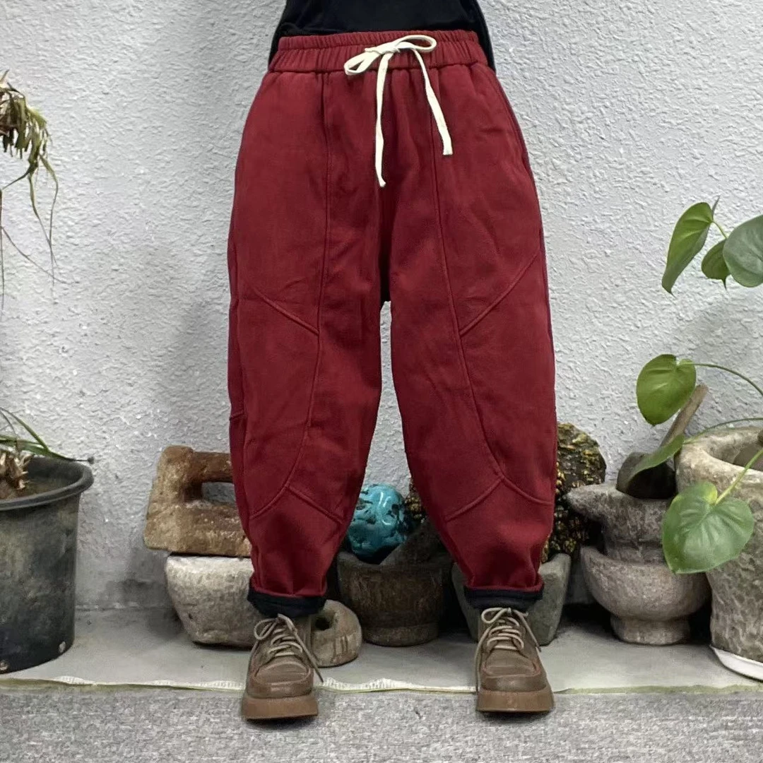 8061加绒树枝走线砂洗牛仔裤（长89臀围118脚口38