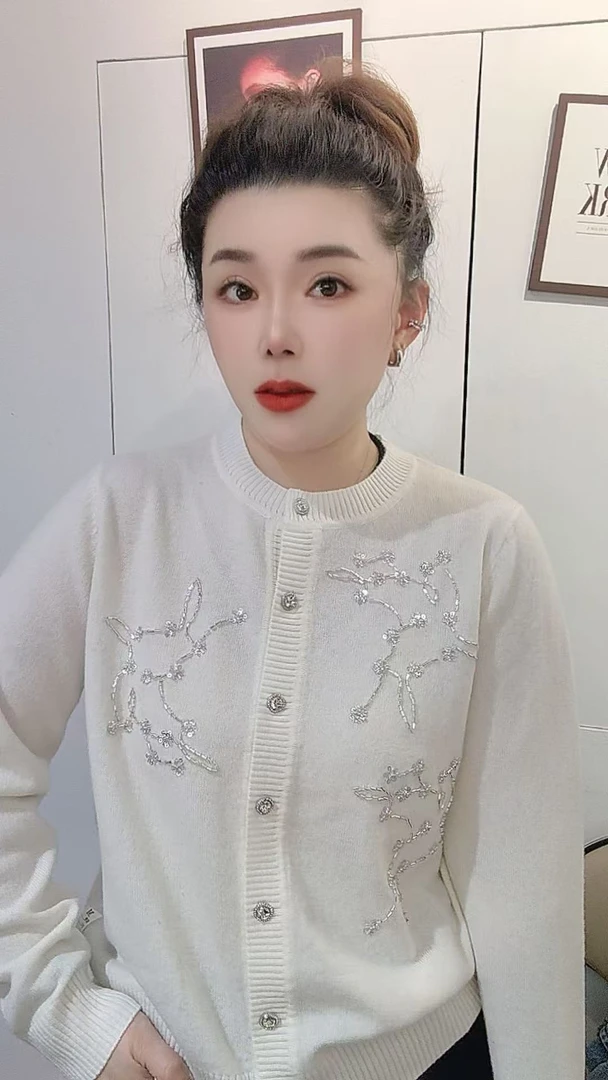 百搭风长袖常规拼接毛针织衫春秋女装上衣时尚衫网红