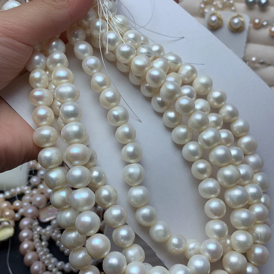 淡水珍珠10-11未镶嵌w25元宝打结