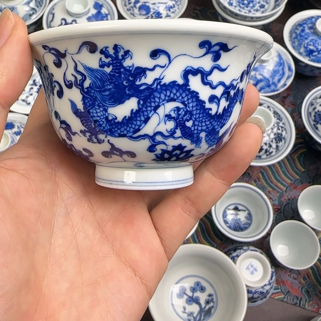 微瑕全手绘景德镇陶瓷艺术茶具