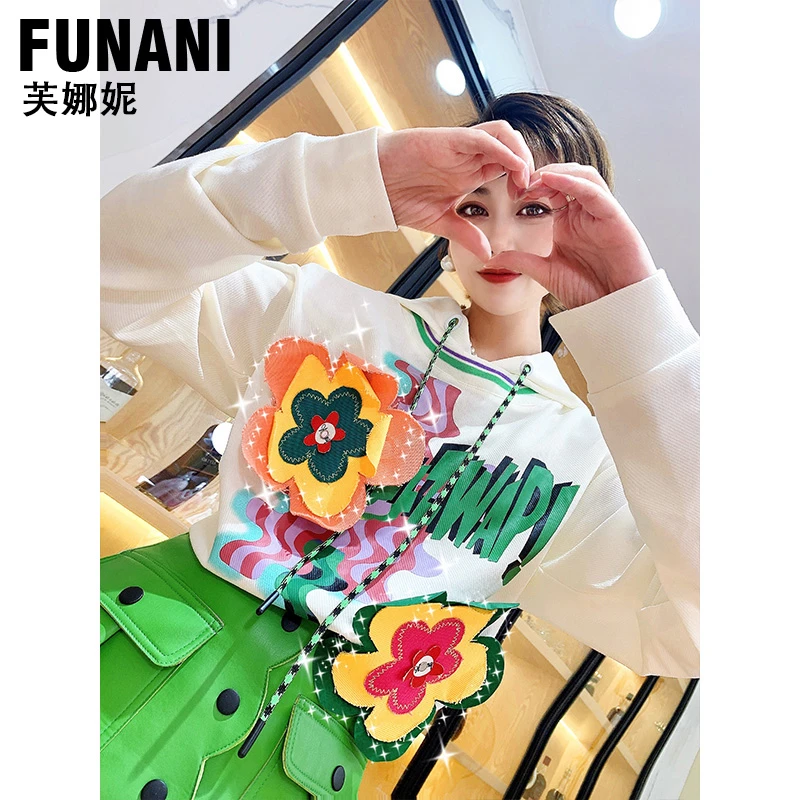 芙娜妮法式长袖上衣套头圆领2024年设计感小众设计女装潮F2230080