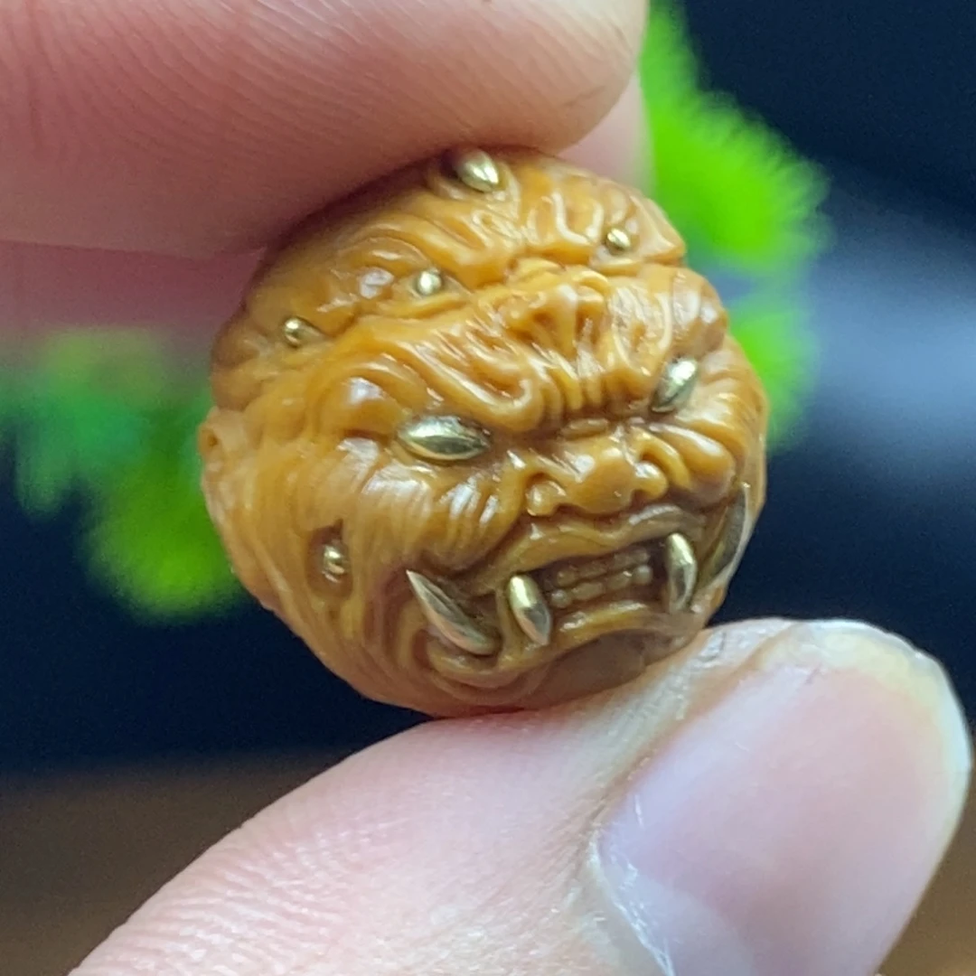 猴头核桃吊坠重工镶嵌九目夜叉恶僧