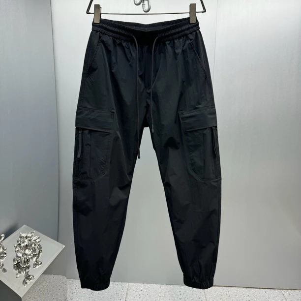 工装裤潮夏季休闲裤黑色裤子男速干裤弹力男装运动裤子