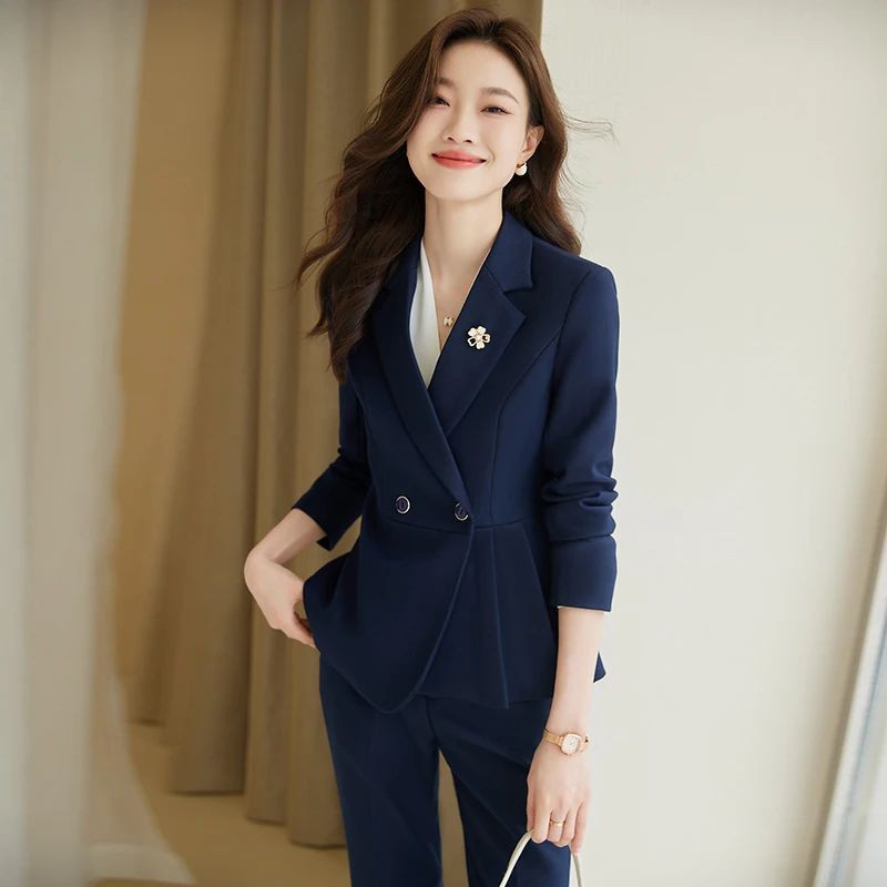 高级感设计西服外套女秋冬气质女神范职场面试职业西装套装工作服