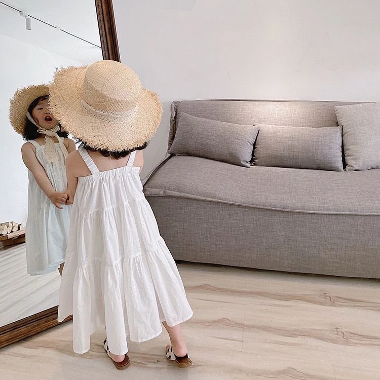 女童连衣裙2025夏装新款女儿童吊带裙海边度假洋气沙滩裙超仙裙子