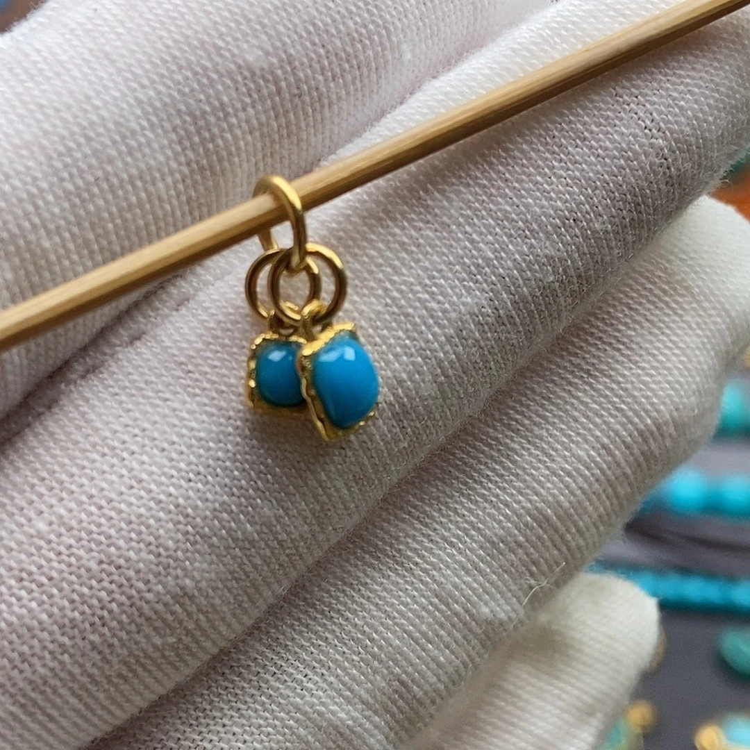 绿松石18K金镶嵌绿松石配饰