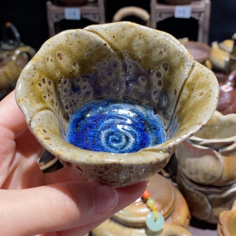 【闪购商品】惠*花朵杯蓝底