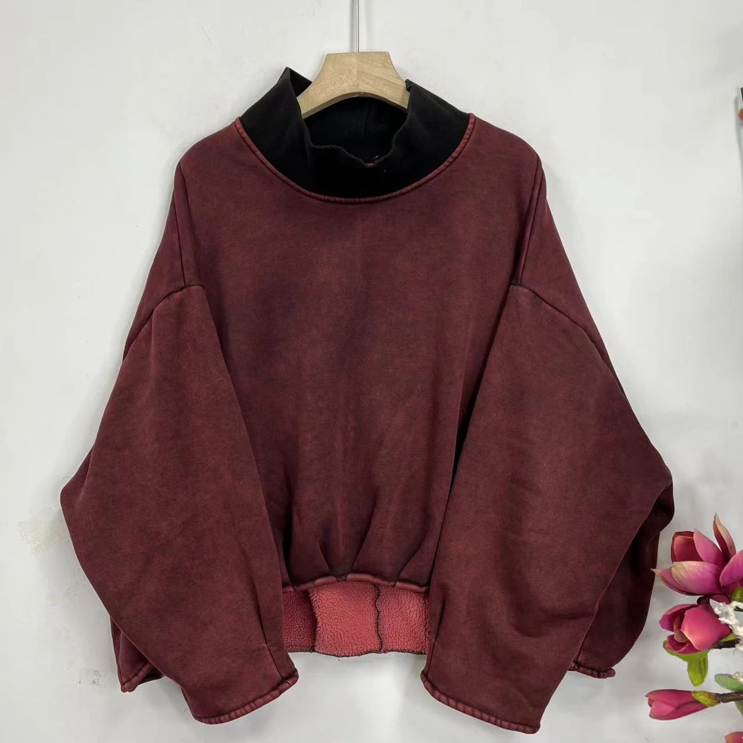 花璟原创设计拼接撞色系高领打底衫（衣长55-63胸围162）