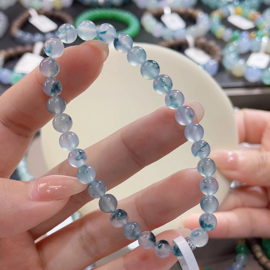 未镶嵌手链翡翠灵动飘花