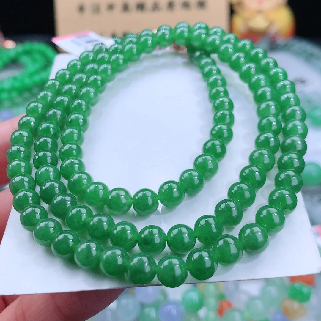 翡翠手链未镶嵌卡6mm