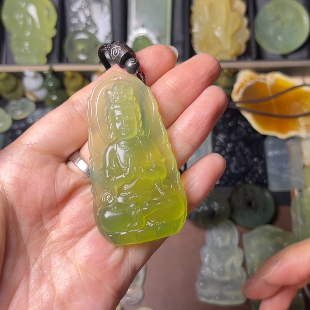 蛇纹石玉未镶嵌吊坠(不含链)