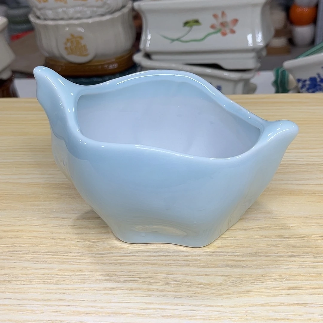 陶瓷绿植多肉微瑕花盆口径11*10*8无孔