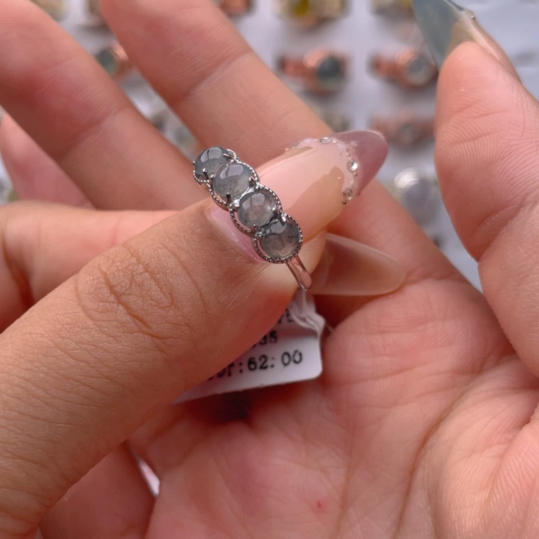 翡翠戒指银S925镶嵌11111