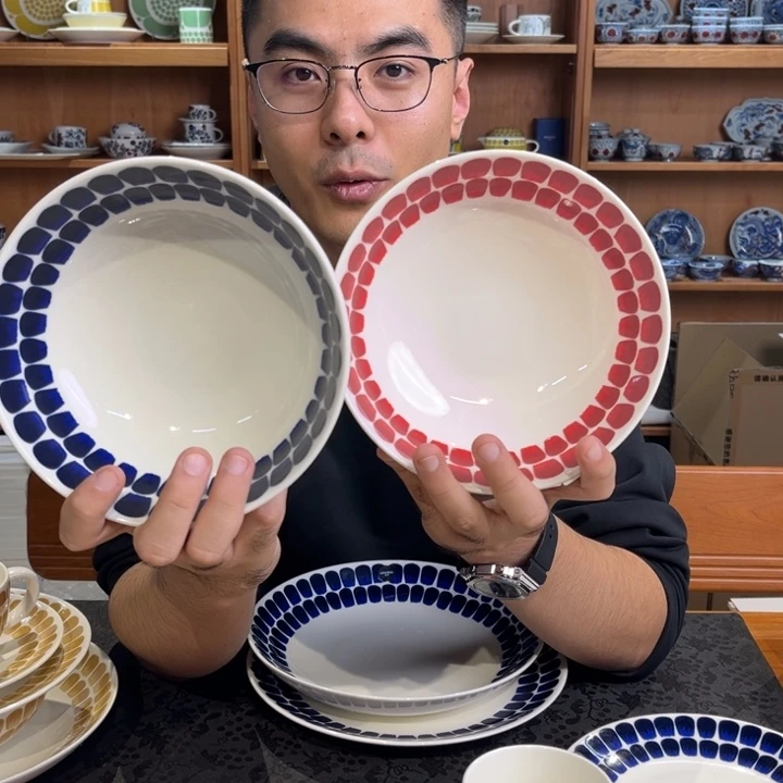 24小时深碗18cm套组双色（蓝色+红色）