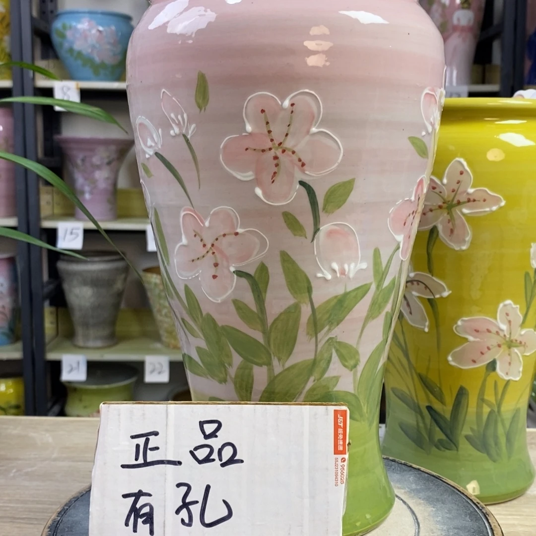 景德镇手工手绘陶瓷花盆