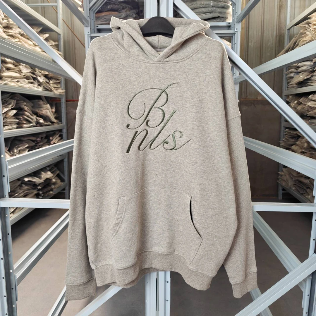 BLS基础BNLS绣花帽衫K3274花灰色