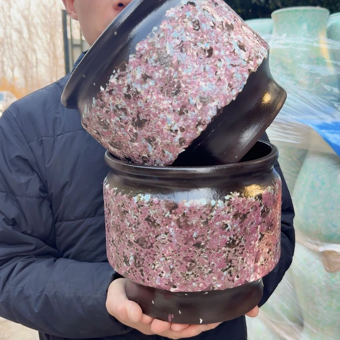 紫砂公道杯口21高18（两个直筒酱紫