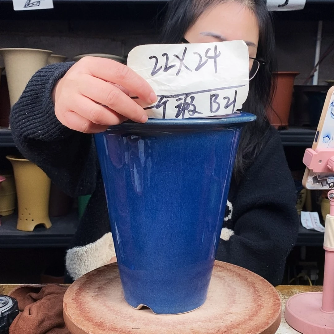 紫砂一只花盆货号B21