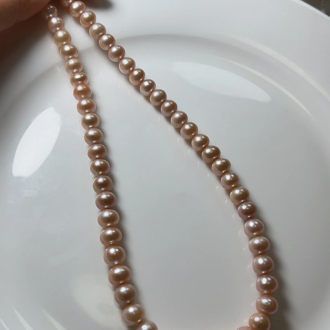 淡水珍珠颈饰未镶嵌8左右粉色