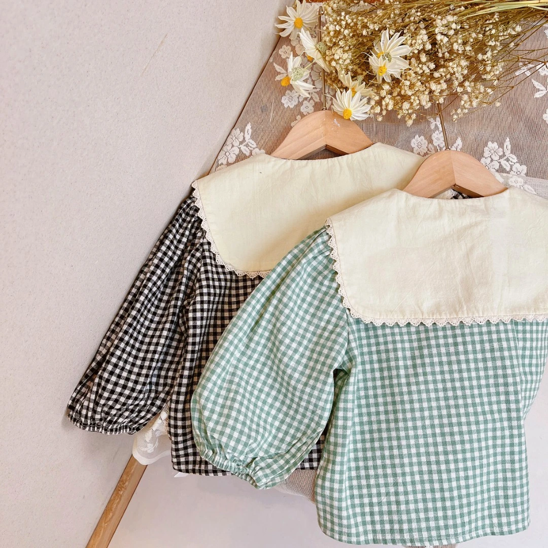 W21S28  女童翻领小衫2022春季新款   小雅姐姐童品