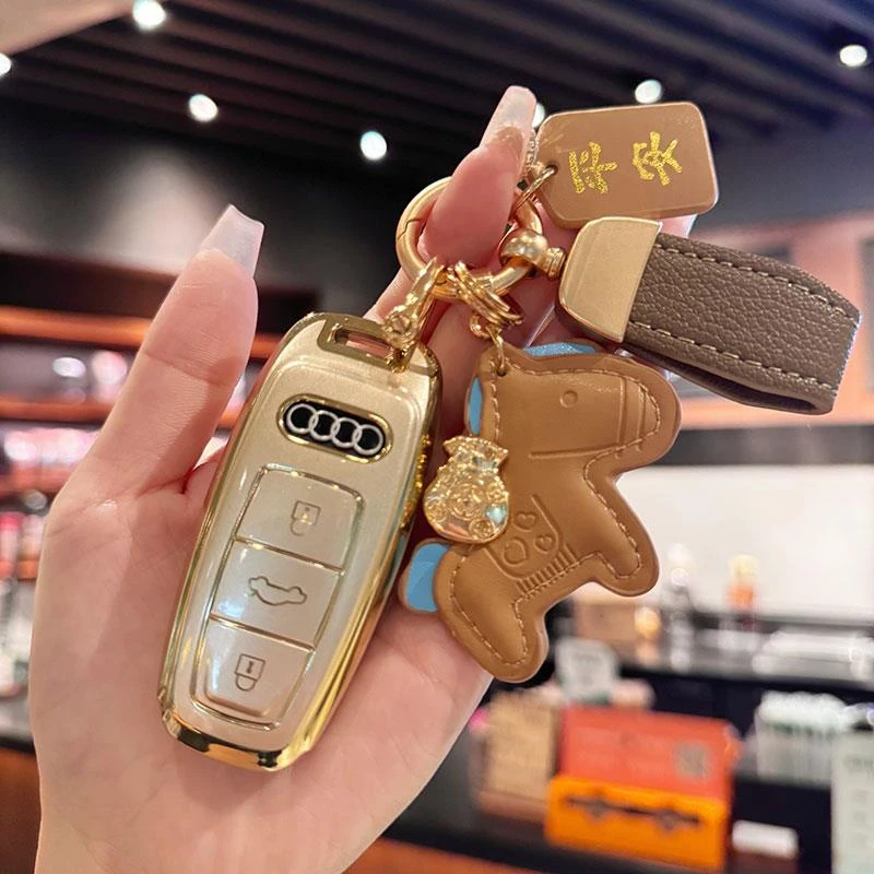 德国适用奥迪25款a6l钥匙套a3l壳a7l高档q4etron包q6/a8/q7时尚可