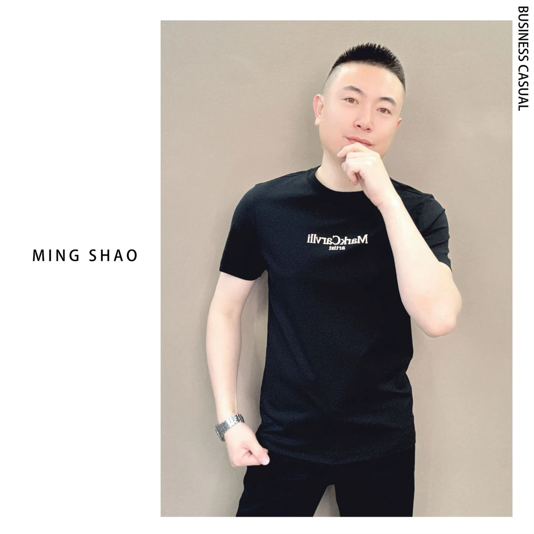 【1303】夏季新品男士轻奢高端圆领T恤