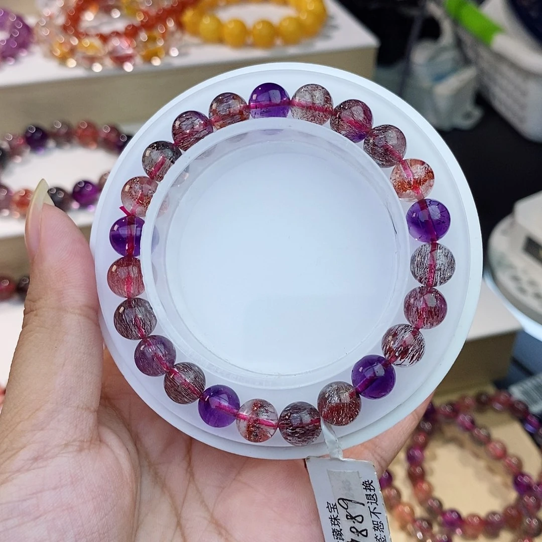 水晶手链未镶嵌黑加仑8