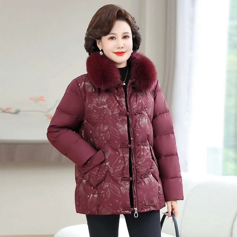 妈妈冬装棉衣服洋气质小个子2024新短款外套中老年人女装阔太太袄