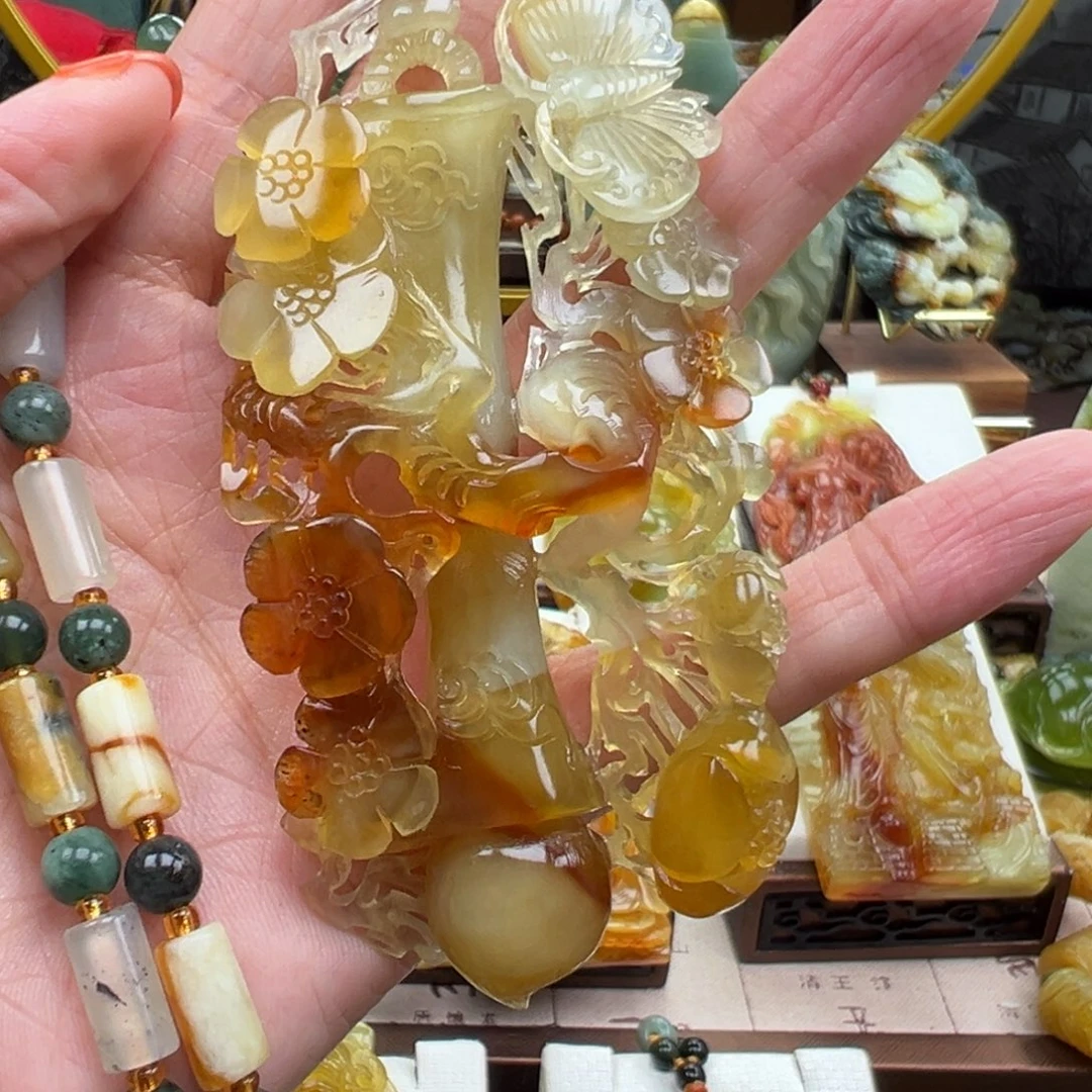 岫玉未镶嵌挂件挂件