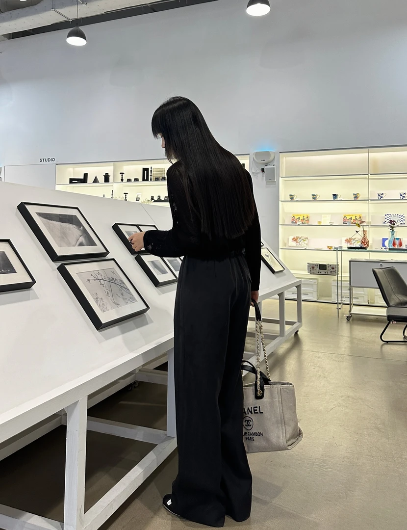 【SQ家2025夏季新款】法国亚麻天丝莱赛尔休闲直筒拖地裤弯刀裤