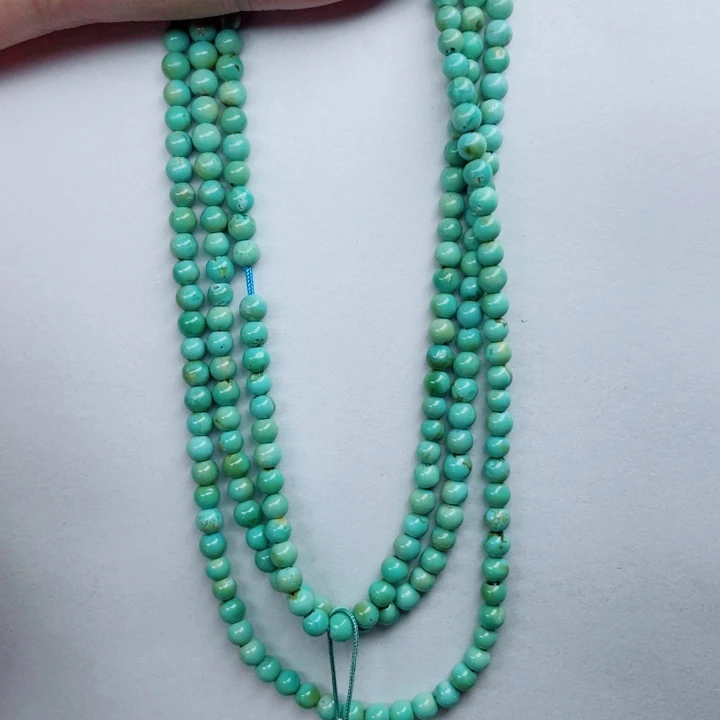 绿松石合金颈饰卡3.0米珠链