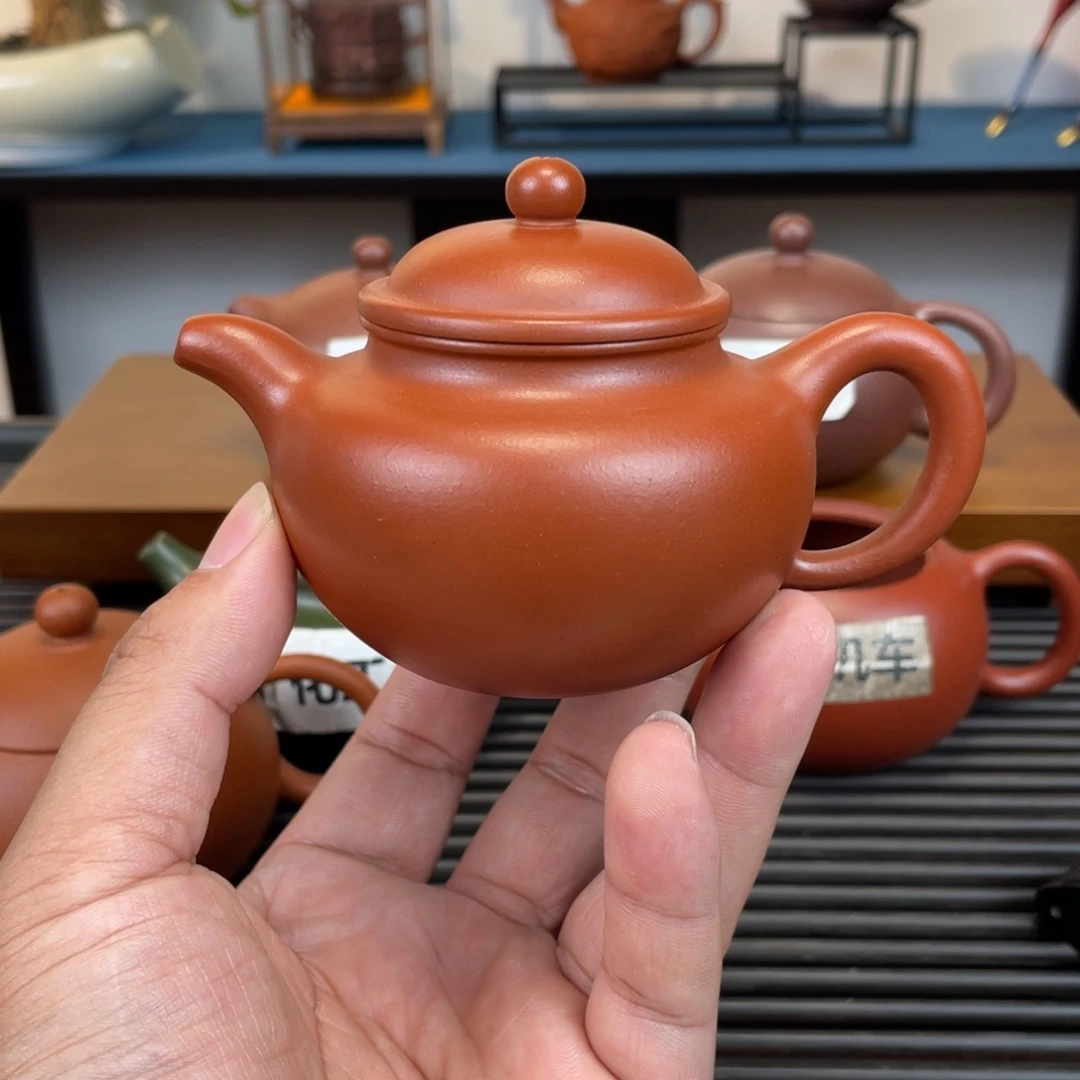 紫砂茶壶小红泥莲子180cc