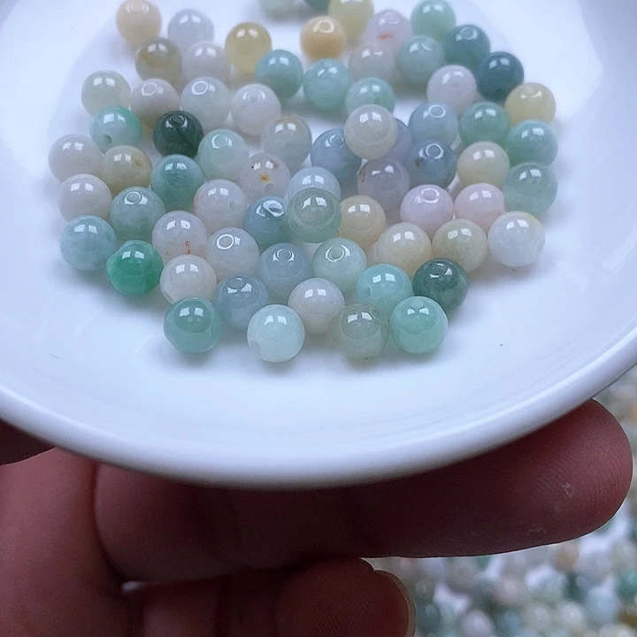 翡翠散珠翡翠翡翠卡5.8。110颗30元