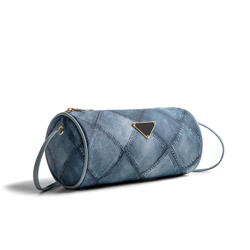 【小琪泰国专场 】牛仔蓝圆筒单肩包