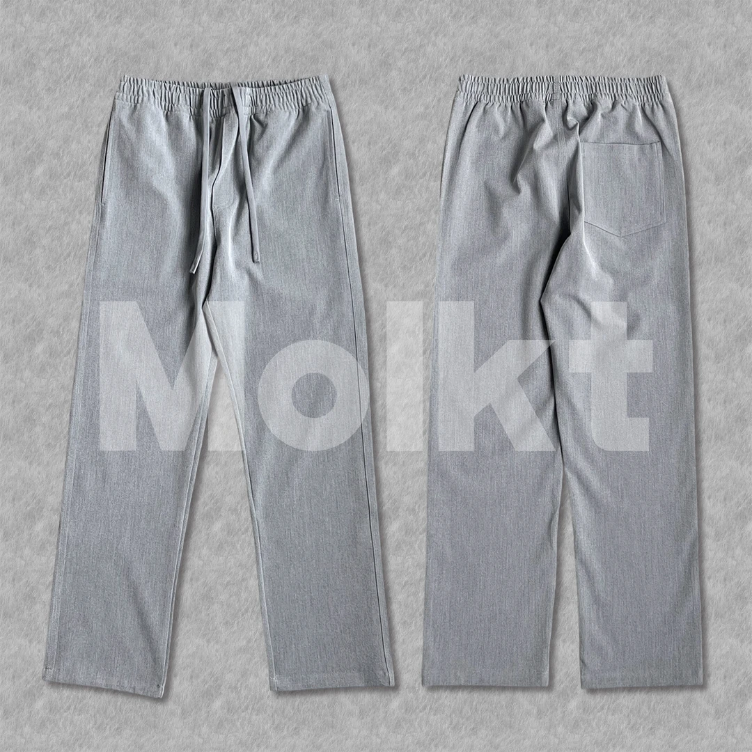 MOLKT一达不溜版进口天丝混纺抗皱合身直筒夏季休闲西裤裤子