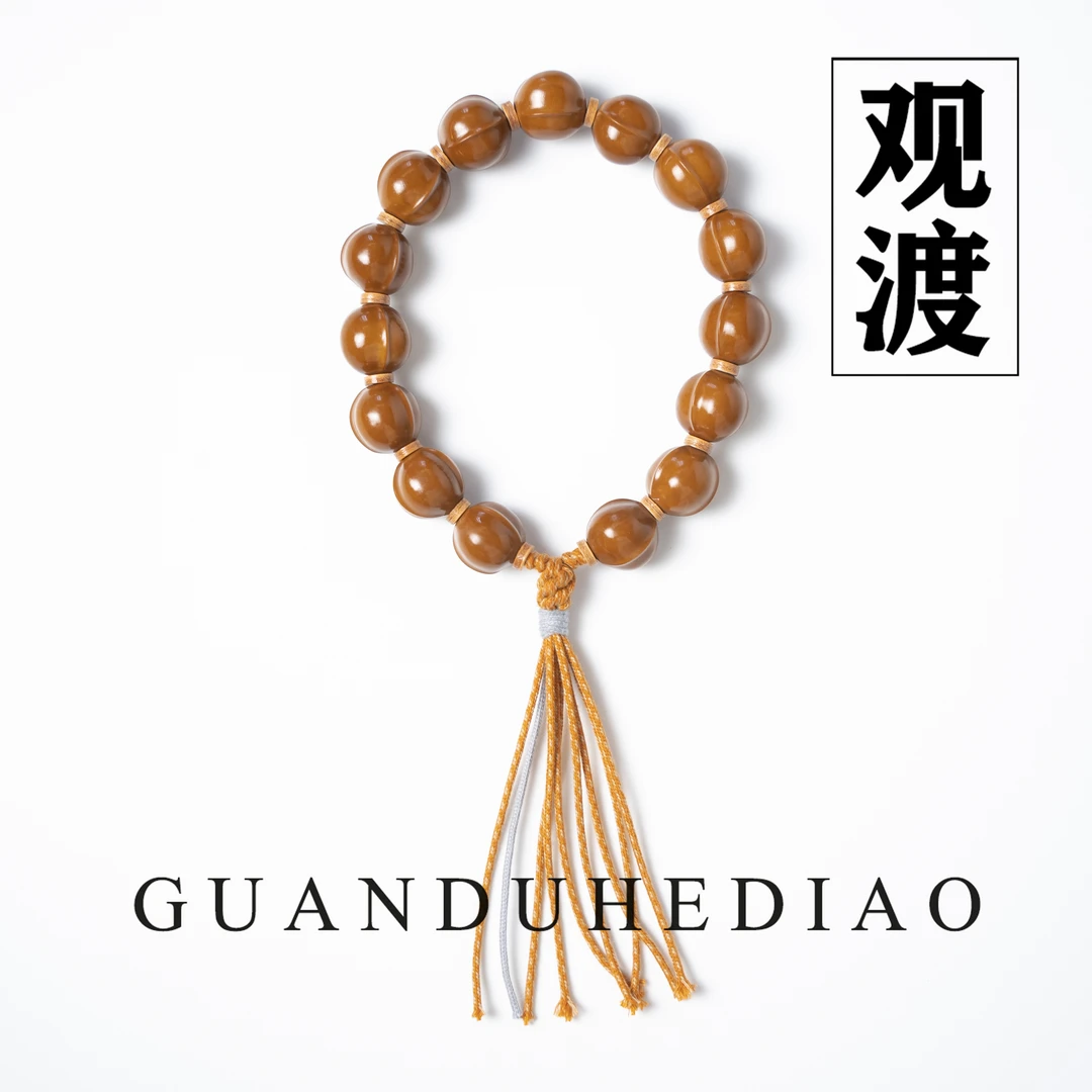 GUANDU-观渡 橄榄核老树油核打磨-短圆【鲨鱼背】手感丝滑