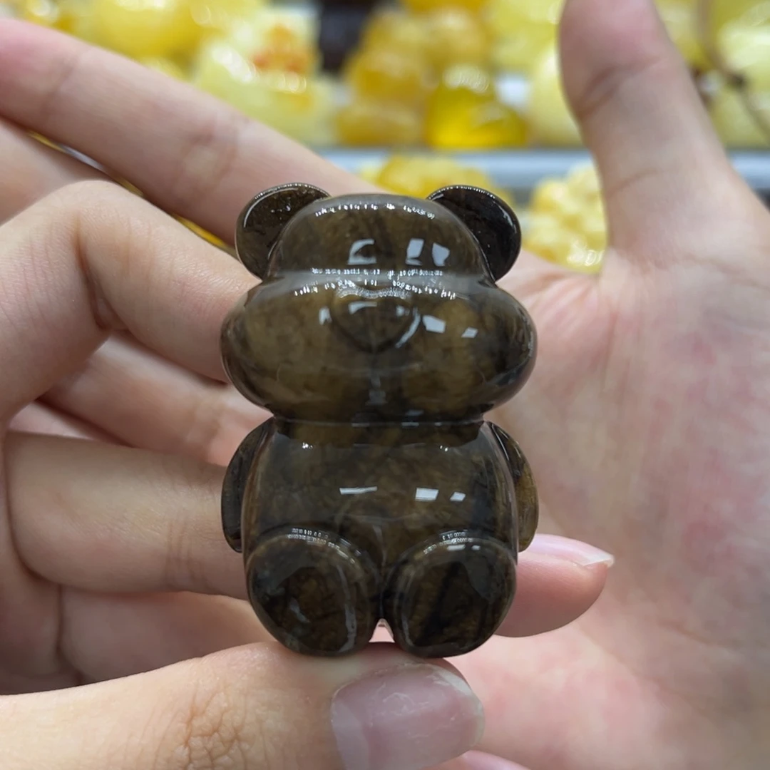 未镶嵌颈饰琥珀天然琥珀根珀大熊23.3g
